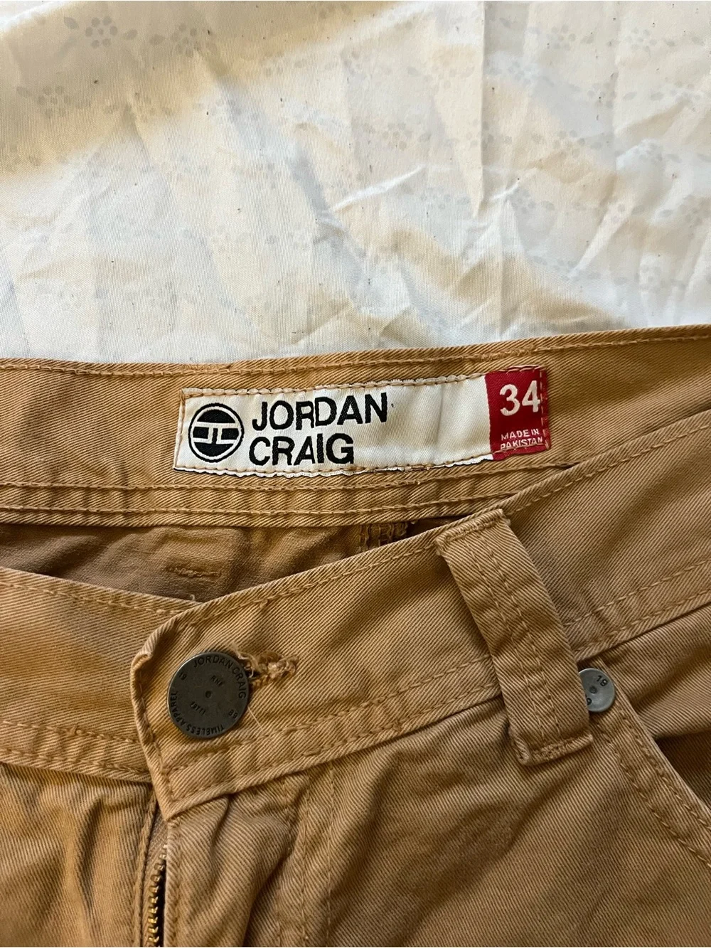 Jordan Men’s Brown Flat Front Cotton Shorts